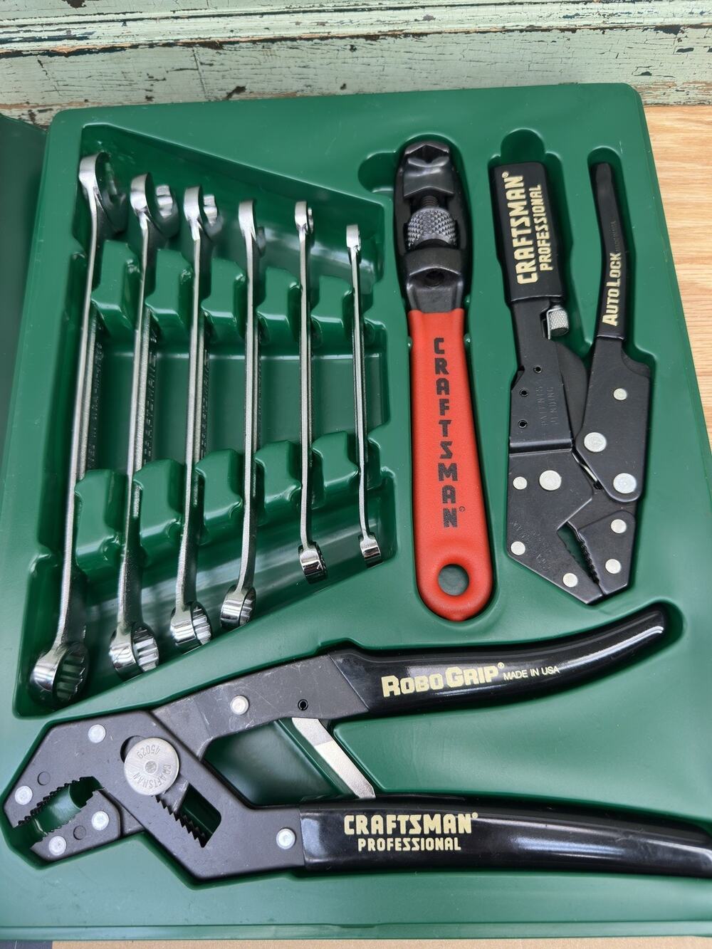 Craftsman Professional 9Pc Robo Grip Pocket Socket Auto Lock Wrench Set 45444 US